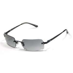  Ray Ban Sunglasses Rimless Rectangle Matte Black Sports 