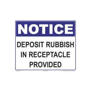  Sign Notice Deposit Rubbish 7912Wa1210E