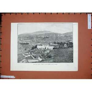  1888 Villa Palmieri Florence Queen Victoria Mountains 