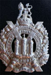   SHANTER BADGE AS WORN BY THE KINGS OWN SCOTTISH BORDERERS REGIMENT