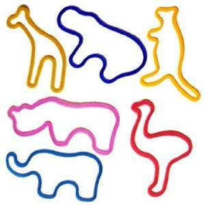  Zoo Animal Shaped Rubber Bands Pack of 12 Toys & Games