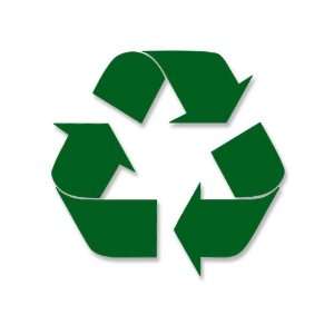  5 Recycle Green Logo Window Decal Sticker (No Background 