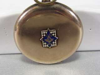   Filled Pocket Watch w/ Masonic/Free Mason Symbols **VERY NICE**  