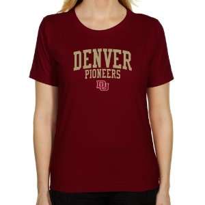  Denver Pioneers Ladies Team Arch Classic Fit T Shirt 
