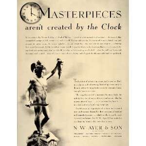  1937 Ad N.W. Ayer & Son Advertising Perseus Medusa Head 