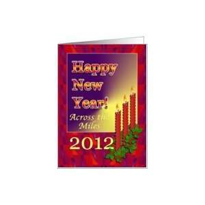  Happy New Year Across the Miles Candle Light greeting Card 
