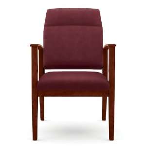   Fabric Guest Chair Coffee Bean Fabric/Mahogany Frame
