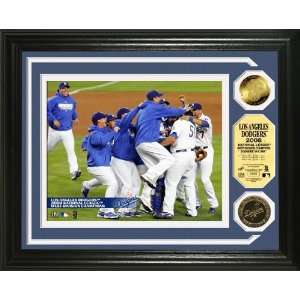  Los Angeles Dodgers NLDS Celebration 24KT Gold Coin Photo 