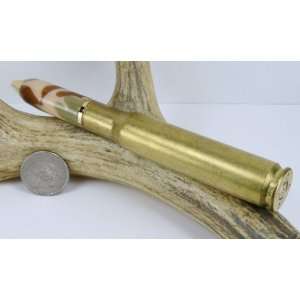  Desert Camo Acrylic 50cal Rifle Cartridge Pen With a Gold 