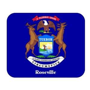  US State Flag   Roseville, Michigan (MI) Mouse Pad 