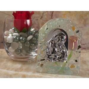   Baby Keepsake Murano art deco glass rose design icon (Set of 6) Baby