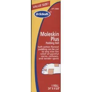 Dr.Scholls Moleskin Plus Padding Roll 24 x 4 5/8  