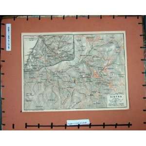  MAP PORTUGAL 1913 PLAN CINTRA COLLARES GALLAMARES