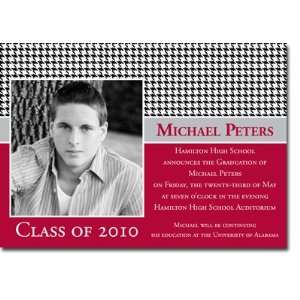 Noteworthy Collections   Graduation Invitations (Houndstooth Grad with 