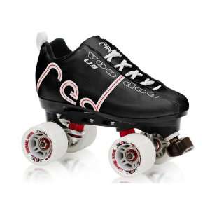  Labeda VooDoo U3 Black Boots with White Labeda Wheels Roller 