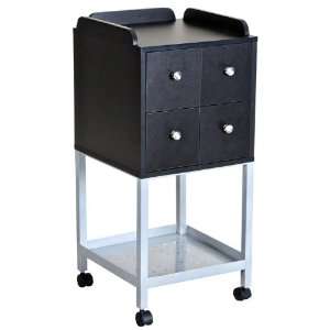  Veneto Black Rollabout Cart With Four Drawers Beauty