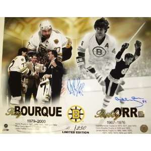  Bobby Orr & Ray Bourque Autographed/Hand Signed L.E. 16x20 