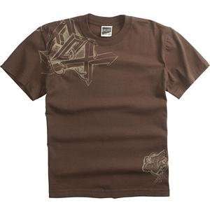  Fox Racing Youth Electric T Shirt   Youth Small/Dark Brown 