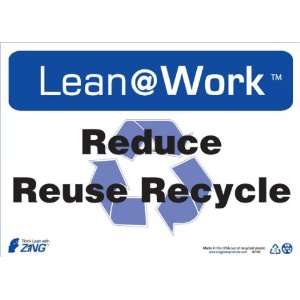   Recycle Symbol, 14 Width x 10 Length, Recycled Plastic, Black/Blue