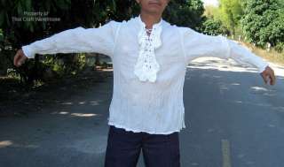 fields mens pirate buccaneer shirt in summer cotton white szxl