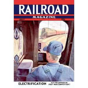  Railroad Magazine Electrification, 1944 20x30 poster 
