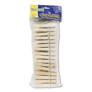   Wood Spring Clothespins, 3 3/8 Length, 50 Clothespins/Pack Office