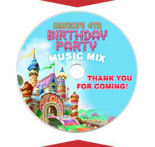 CANDYLAND Birthday Party Favor CD DVD LABELS  