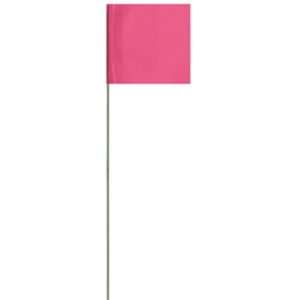  PresGlo Red Marking Flag 2 x 3 with 21 Wire Staffs 