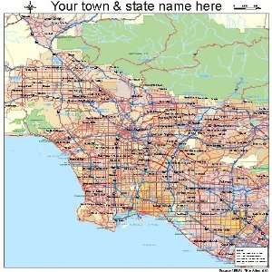  Street & Road Map of Los Angeles, California CA   Printed 