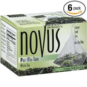 Novus Pai Mu Tan White Tea, 12 Count Tea Grocery & Gourmet Food
