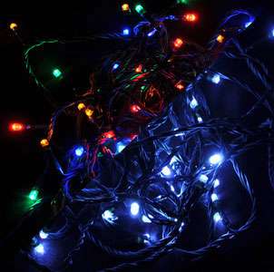   LED Battery Operated Holiday String Lights With Timer and 8 Functions