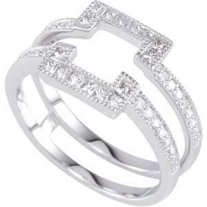  Elegant and Stylish 1/2 ct. tw. Bridal Ring Guard in 14K 