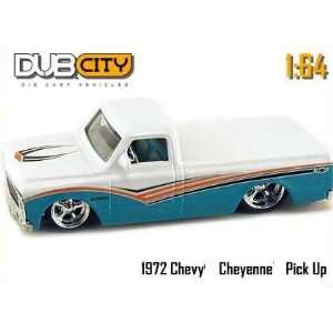  Dub City Green & White 1972 Chevy Cheyenne 164 Scale Die Cast Truck 