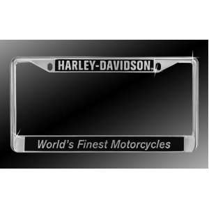 com Harley Davidson Car Truck SUV License Plate Frame Metal   World 