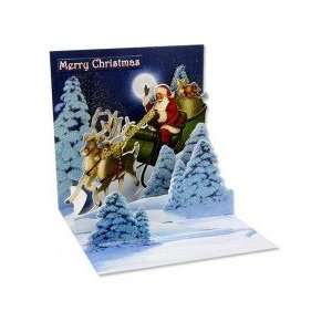  3D Greeting Card   WOODLAND SLEIGH   Christmas Kitchen 