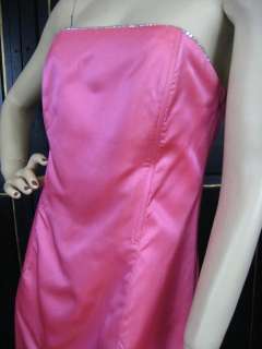   Jessica McClintock Pink Jewel Bead Vtg 80s PROM PARTY Cocktail Dress M