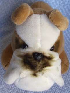 Vintage 1984 Dakin 12 BULLDOG Firm Stuffed Plush Puppy Dog  