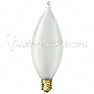   Electric 25CFF 25 Watt Incandescent Flame Tip Bulb