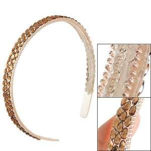   Shaped Brown Faceted Crystal Decor Plastic Hair Hoop for Girls Beauty