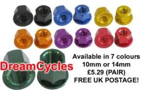 Savage BMX Bike Wheel Axle Nuts (PAIR) 7 colours ALLOY 5055530905313 