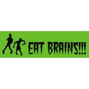  EAT BRAINS Funny Zombie Bumper Stickers Automotive