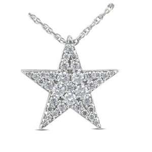   Diamond 14K White Gold Fancy Pendant Necklace David Murad Jewelry