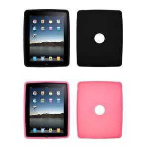 Apple iPad   2 Pack of Premium Soft Silicone Gel Skin Cover Cases (Jet 