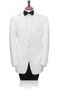   White Wedding Suit Tuxedos 1 Button Notch Lapel Suit Vest Pants  