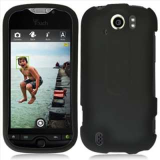 BLACK Rubberized Hard Case Cover HTC myTouch 4G Slide  