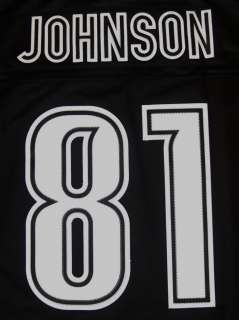 Calvin Johnson #81 Detriot Lions Black & White Sewn Jersey Reebok 3X 