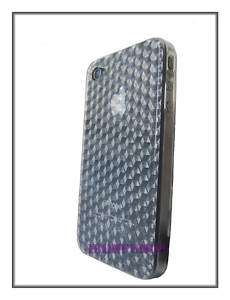 Clear Hexagon TPU Skin Case Apple iPhone 4 4G + LCD  