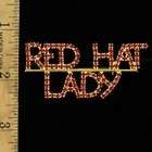 Red Hat Hi Society Lady Pin Hand Painted  