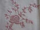 Antique Society Silk Doily Embroidery Linen Pink Gold  