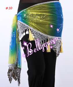 Belly Dance hip scarf shawl 9Colours  